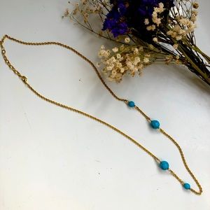 TURQUOISE and GOLD necklace